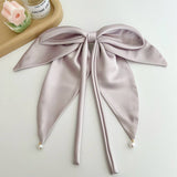 SOLID COLOR RIBBON BOW VERSATILE HAIRPINS_CWAHA1185