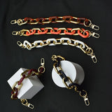 11 81ACRYLIC CHAIN HANDLE MULTI COLOR BAG STRAP_CWMM5090