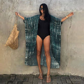 BAMBOO COTTON TIE DYE BEACH COVER UP CARDIGAN_CWMM6301