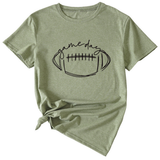 Wome Casual Tee With Fun Football Print_Cwdsd8368