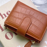 Minimalist Croc Pu Mini Zipper Wallet_Cwab06266