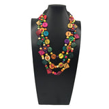 ETHNIC HAND WOVEN COCONUT SHELL WOOD BEAD NECKLACE_CWMM4553