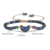 Cwaje3878_Natural Stone Beads Adjustable Braided Bracelet