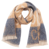 LETTER JACQUARD SCARF WINTER SHORT FRINGE WRAP_CWASC0863