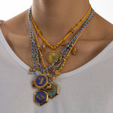 HANDMADE ZODIAC NECKLACE WITH ENAMEL CHARMS_CWMM8810