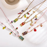 STYLISH WOVEN ROPE NECKLACE WITH STEEL PENDANT_CWMM8827