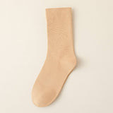 SOLID COLOR BONELESS SOCKS STACKED MID TUBE SOCKS_CWMS1116