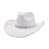 ETHNIC FELT COWBOY HAT WESTERN FEDORA_CWAH04430