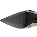 Women Deep High Heels With Belt Buckle