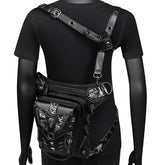 RETRO SKULL STEAMPUNK LEG BAG WALLET_CWAB0647