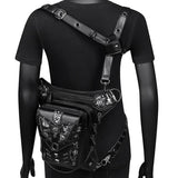 RETRO SKULL STEAMPUNK LEG BAG WALLET_CWAB0647