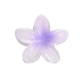 GRADIENT FLOWER HAIR CLAW PLUMERIA BEACH CLIP_CWMM4940