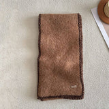 Wool Blend Fringed Knit Scarf For Winter_Cwasc2290