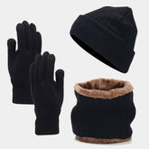Three-Piece Set With Fleece Hat, Scarf And Gloves_Cwah1624