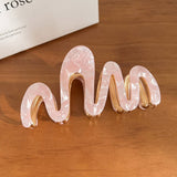 ELEGANT WAVE METAL CLAW LARGE SWEET HAIR CLIP_CWAHA6012