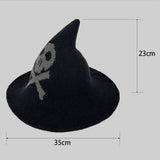 Cwah4090_New Skull Magic Props Halloween Wizard Hat