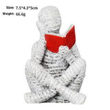 Reading Woman Resin Figurine For Home Decor_Cwmm9831