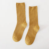 AUTUMN AND WINTER RETRO MID CALF SOCKS_CWMS0986