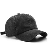 Cwah3200_Solid Color Sun Protection Denim Baseball Cap