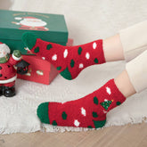 CHRISTMAS EMBROIDERY COZY SOCKS FOR WOMEN_CWMS0200
