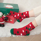 CHRISTMAS EMBROIDERY COZY SOCKS FOR WOMEN_CWMS0200