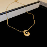 NEW LETTER PENDANT NICHE TEMPERAMENT NECKLACE_CWAJE2063