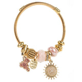 ADJUSTABLE DIY BEADED BRACELET WITH BEAR SUN_CWMM8617