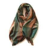 PLAID WINTER SCARF SOFT THICK FRINGE SHAWL 2025_CWASC0168