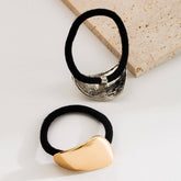 MINIMALIST METAL HEART SQUARE ELASTIC HAIR TIE_CWAHA6249