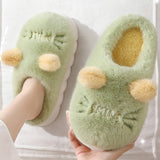 CUTE CAT ANIMAL WARM HOUSE SLIPPERS FUZZY SLIPPER_CWSHS0311