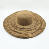 SUMMER TRAVEL STRAW HAT WOMENS LARGE BRIM CASUAL_CWAH1172