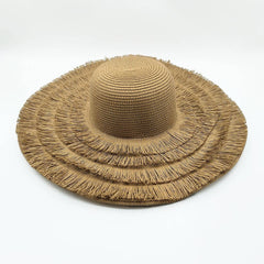 Summer Travel Straw Hat Women'S Large Brim Casual_Cwah1172