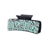 LEATHER SOLID COLOR PRINTED TEXTURED HAIR CLAWS_CWASC1624