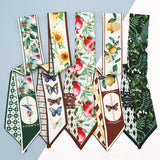 FRUIT PRINT TWILLY SCARF HAIR TIE BAG RIBBON_CWASC0431