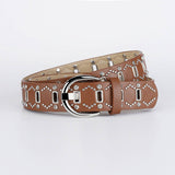 Women Popular Diamond Rivet Punk Style Belt_Cwabe0585
