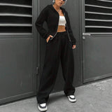 Trendy Hooded Cardigan Slim Casual Two-Piece Set