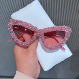 LUXURY RHINESTONE TRENDY CAT EYE SUNGLASSES_CWASG0831