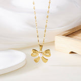 Versatile Zircon Hollow Butterfly Necklace