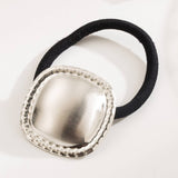 MINIMALIST METALLIC SQUARE ELASTIC HAIR TIE_CWAHA6242
