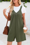 Cwsjs1485_Summer Sleeveless Solid Color Overalls