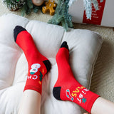 NEW CHRISTMAS CARTOON ELK SANTA CLAUS SOCKS_CWMS1411
