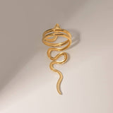 18K PLATING GOLD NON FADING SNAKE SHAPED RINGS_CWAJE1230