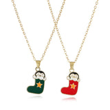 Christmas Snowman Christmas Tree Necklace Set