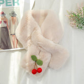 CUTE FAUX RABBIT FUR SCARF FOR WOMEN WARMTH_CWASC1259