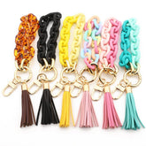ACRYLIC BRACELET KEYCHAIN FOR WOMEN COLORFUL BEADED_CWAB5009