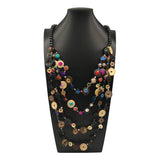 BOHEMIAN COCONUT SHELL SEQUIN LONG NECKLACE_CWMM4554