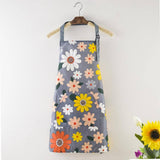 CHRYSANTHEMUM PRINT WATERPROOF APRONS WITH POCKETS_CWMM2030