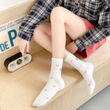 White Small Fresh Fruit Cartoon Bear Stockings_Cwms1398