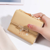 Floral Mini Trifold Wallet With Snap Button_Cwab06220
