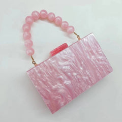 Pearl Acrylic Beaded Clutch Wedding Wrist Evening_Cwab5892